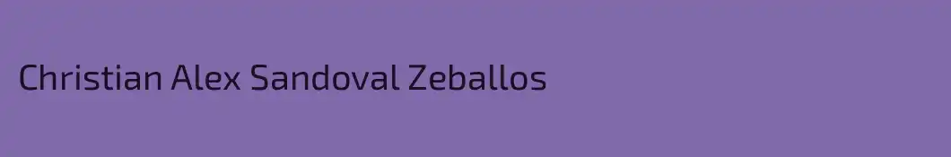 Christian Alex Sandoval Zeballos